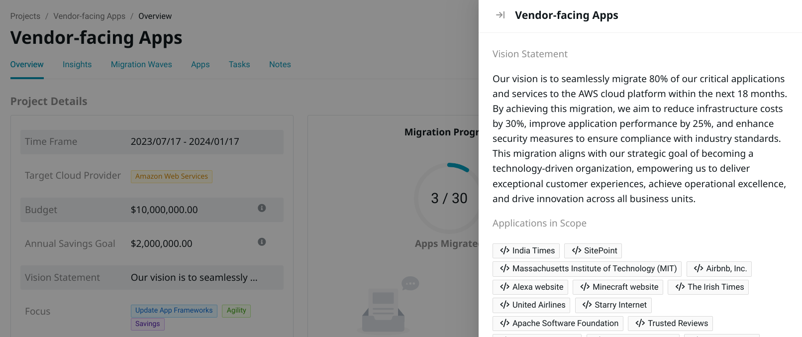 Creating Vision Statements on Tidal Accelerator