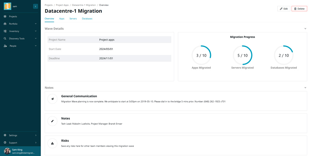 Tidal Cloud Introduces New Migration Wave Planner